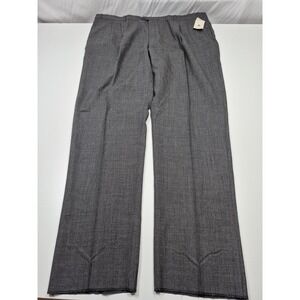 VTG Palm Beach Dress Pants Men's 50x37 Gray Wool Pleated Straight Super 90s NWT